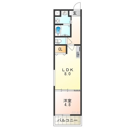 沢ノ町駅 徒歩3分 1階の物件間取画像